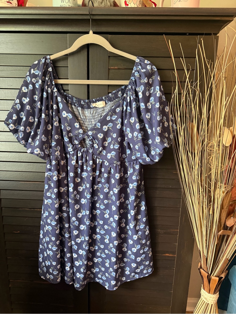 Altar'd State Navy Floral Mini Dress